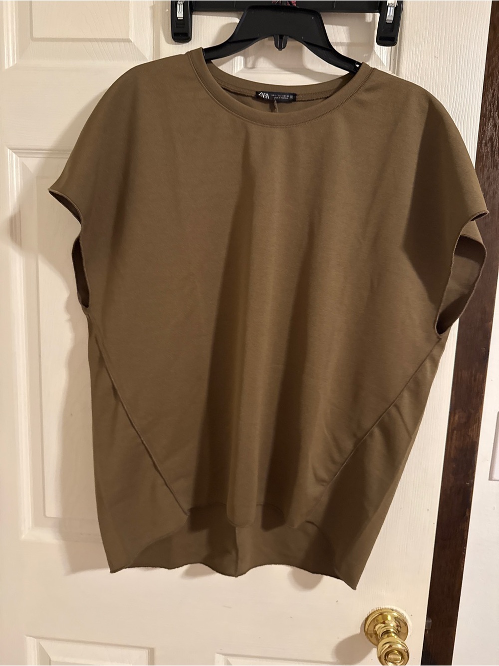 Zara brown Short Sleeve Sweatshirt
